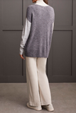 Colorblock Mock Neck Sweater