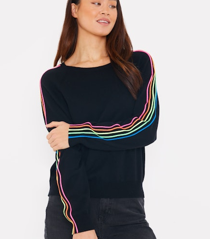 Cotton Sporty Mini Stripe Crew