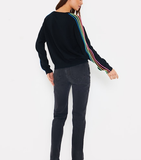 Cotton Sporty Mini Stripe Crew