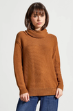 L/S Cowl Neck Sweater w/ Open Stitch