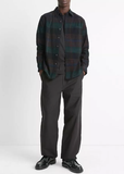 Sierra Corduroy Plaid Long Sleeve V-Neck