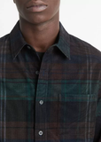 Sierra Corduroy Plaid Long Sleeve V-Neck