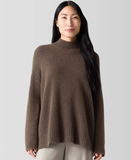 Cashmere Silk Boucle Bliss Turtleneck Box Top