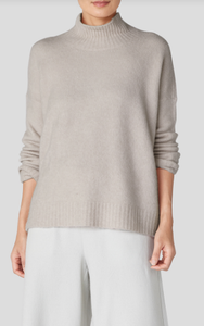 Cashmere Silk Boucle Bliss Turtleneck Box Top