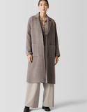 Doubleface Wool Cloud Calf Length Blazer Coat