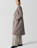 Doubleface Wool Cloud Calf Length Blazer Coat