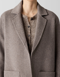 Doubleface Wool Cloud Calf Length Blazer Coat