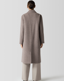 Doubleface Wool Cloud Calf Length Blazer Coat