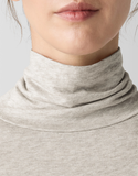 Sheer Knit Turtleneck Top