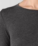 Sheer Knit Round Neck Tee