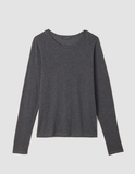 Sheer Knit Round Neck Tee