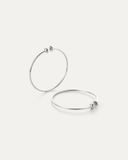 Icon Hoops Rhodium Medium