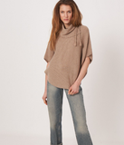 Extrafine Baby Wool Tneck Poncho