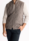 Cashmere Sleevless Zip Jacket