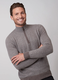 Pure Cashmere 1/4 Zip Mock