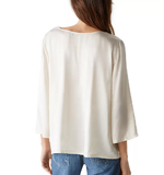 Cobie V-Neck Satin Top