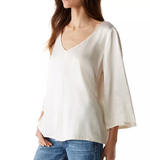 Cobie V-Neck Satin Top