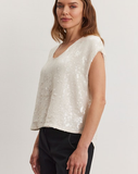 Sequin Cap Sleeve Top