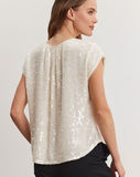 Sequin Cap Sleeve Top