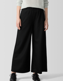 Boiled Wool Jersey Wide Ankle Pant