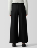 Boiled Wool Jersey Wide Ankle Pant