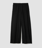 Boiled Wool Jersey Wide Ankle Pant