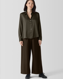 Boiled Wool Jersey Wide Ankle Pant