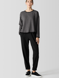 Striped Cozy Brushed Terry Box-Top