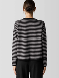 Striped Cozy Brushed Terry Box-Top