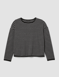 Striped Cozy Brushed Terry Box-Top