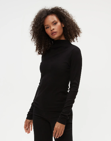 Janine Ultra Rib Mock Neck