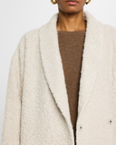 Curly Alpaca Shawl Collar Coat