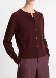 Velvet-Trim Wool-Blend Cardigan