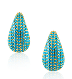 Celine CZ Raindrop Earring Turquoise