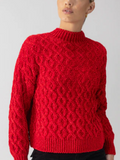 Cable Mock Neck Sweater