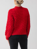 Cable Mock Neck Sweater