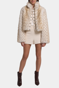 Georgina Leopard Faux Fur Jacket