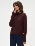 Sienna Cozy Knit Tneck Button Sweater