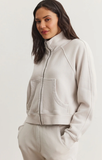 Cecilia Autumn Fleece Crop Zip Jacket