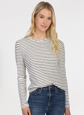 Stripe Long Sleeve Modern Tee