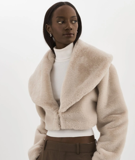 Danika Faux Fur Crop Jacket