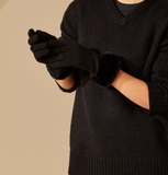 Wool/Cashmere Honeycomb Gloves