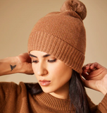 Wool/Cashmere Honeycomb Beanie