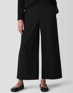 Lightweight Ponte Wide Ankle Pant