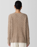 Fringed Organic Cotton Crew Neck Sweater