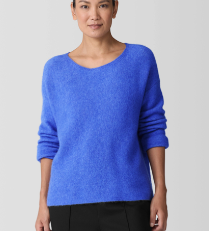 Cashmere Silk Boucle Bliss Bateau Neck Sweater