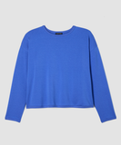 Cozy Brushed Terry Round Neck Cropped Box Top