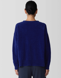 Organic Cotton Chenille Jewel Neck Sweater