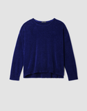 Organic Cotton Chenille Jewel Neck Sweater