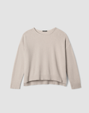 Organic Cotton Chenille Jewel Neck Sweater